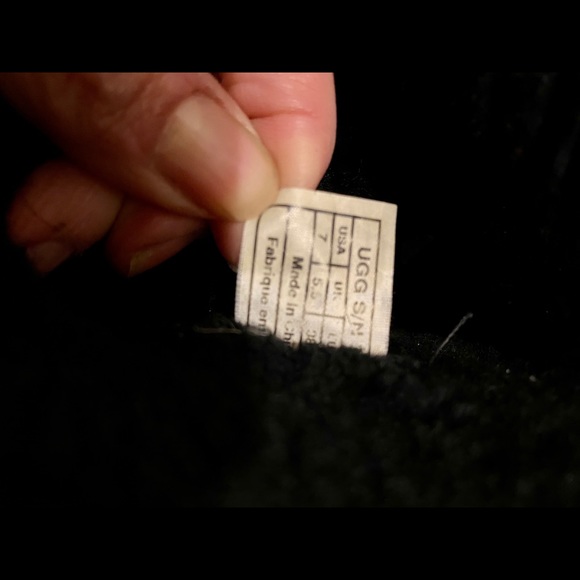 UGG Black Faux Fur Boots Size 7 - Picture 5 of 5